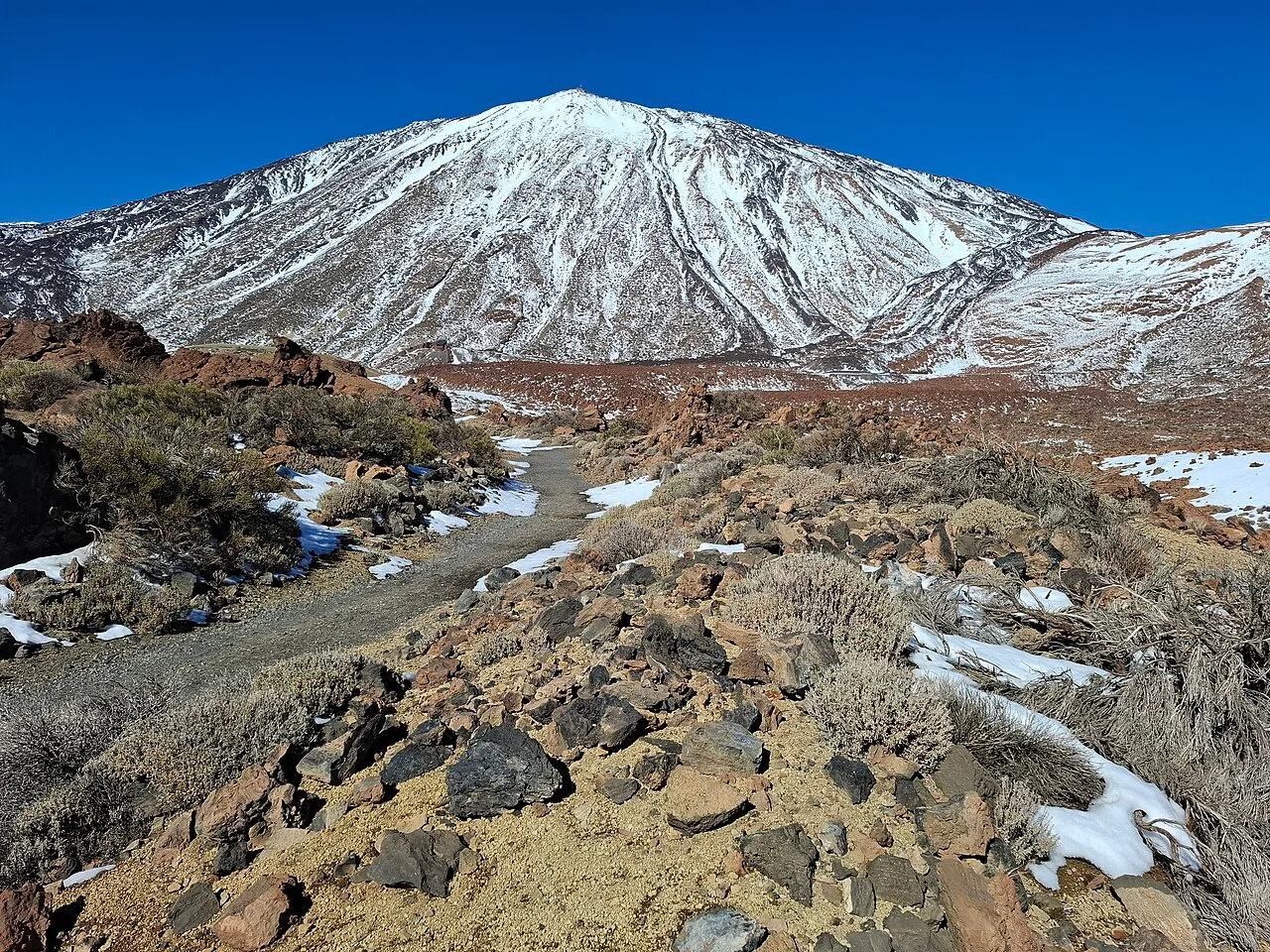 De Teide vulkaan op Tenerife, voor de beklimming waarvoor je een vergunning nodig hebt